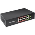 Qoltec Przełącznik sieciowy SWITCH FAST Ethernet 8x RJ45 PoE 2x RJ45 Uplink 1x SFP | 120W | 1000Mb/s
