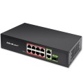 Qoltec Przełącznik sieciowy SWITCH FAST Ethernet 8x RJ45 PoE 2x RJ45 Uplink 1x SFP | 120W | 1000Mb/s
