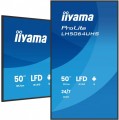 IIYAMA Monitor 50 cali LH5064UHS-B1AG, 24/7,IPS,ANDROID14,4K,500cd,1200:1,   2xHDMI ,USB-C,RJ45, RS-232c, IR, 2x10W, 2xUSB, UCHWYT ŚCIENNY,iiSignage2,