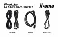 IIYAMA Monitor 43 cale LH4365UHSB-B1 24/7, IPS, ANDROID 11, 4K, 800cd, iiSignage2, SDM, 2x HDMI, DP, 2x USB,2x 10W, RJ45, WiFi, 4/32GB, PION/POZIOM, 4