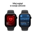 Apple Watch Series 11 GPS koperta 42 mm z aluminium w kolorze gwiezdnej szarości, pasek sportowy w kolorze czarnym - rozmiar S/M