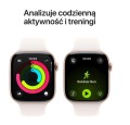 Apple Watch Series 11 GPS, koperta 42 mm z aluminium w kolorze różowego złota, pasek sportowy w kolorze łagodnego różu - rozmiar M/L