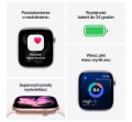 Apple Watch Series 11 GPS koperta 46 mm z aluminium w kolorze srebrnym, pasek sportowy w kolorze mlecznego fioletu - rozmiar S/M