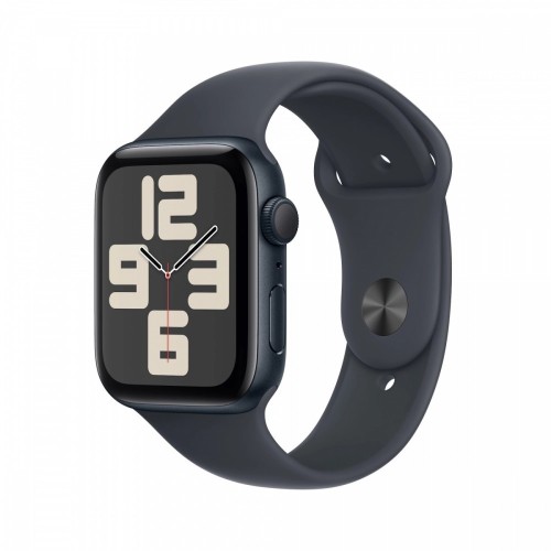 Apple Watch SE GPS, koperta 44 mm z aluminium w kolorze pĂłĹnocy z paskiem sportowym w kolorze pĂłĹnocy - rozmiar S/M