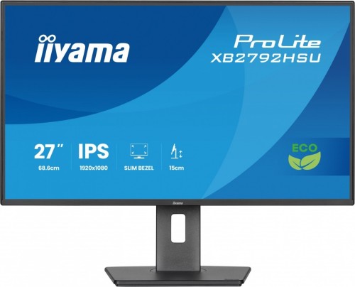 IIYAMA Monitor 27 cali XB2792HSU-B1 IPS,FHD,HDMI,DP,120Hz,350cd,4ms,        cienkie ramki, 1500:1, ErP B, USB HUBx2