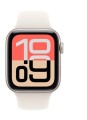 Apple Watch SE 3 GPS koperta 40 mm z aluminium w kolorze księżycowej poświaty, pasek sportowy w kolorze księżycowej poświaty - rozmiar M/L