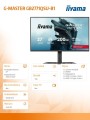 IIYAMA Monitor 27 cali GB2771QSU-B1 QHD,Fast IPS,200Hz,HAS (150) PIVOT,2xUSB 3.2,2xUSB C,0,5ms,2xHDMI,DP,350cd,Adaptive G-SYNC 1920x1080@48-240Hz DP o