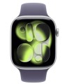 Apple Watch Series 11 GPS koperta 42 mm z aluminium w kolorze srebrnym, pasek sportowy w kolorze mlecznego fioletu - rozmiar M/L