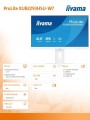IIYAMA Monitor 22 cale XUB2293HSU-W7 IPS, 100Hz, Pivot, HAS(150mm), 300cd,   BIAŁY