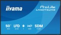 IIYAMA Monitor 50 cali LH5075UHS-B2AG,24/7,VA,ANDROID.11,4K,500cd,3xHDMI,DP, RJ45,2x10W,2xUSB,WiFi,4/32GB,24/7,A311D2, full daisy chain,