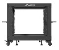 Lanberg Stojak Open rack 19 cali 9U 600x600-1100 regulowany czarny