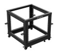 Lanberg Stojak Open rack 19 cali 9U 600x600-1100 regulowany czarny