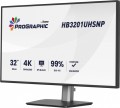 IIYAMA Monitor 31.5 cala ProGraphic HB3201UHSNP-B1 4K,IPS BLACK 2.0,450cd,VESA USB-c dock(PD:96W),HDMI,DP,DAISY/CHAIN,4xUSB,RJ45,3000:1,sRGB:100%,DCI-