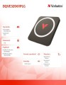 Verbatim Dysk zewnętrzny SnapBack Magnetic SSD Mocha MagSave 1TB Apple ProRes 4K