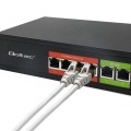Qoltec Przełącznik sieciowy SWITCH FAST Ethernet PoE | 4x RJ45 |  2x    RJ45 Uplink | 65W | 10/100Mb/s