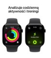 Apple Watch Series 11 GPS koperta 46 mm z aluminium w kolorze onyksu, pasek sportowy w kolorze czarnym - rozmiar M/L