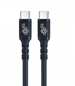 TB Kabel USB C - USB C 50cm silikon czarny 2.0