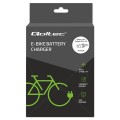 Qoltec Ładowarka do roweru elektrycznego 36V | 42V | 2A | 3P-GX16 + kabel zasilający