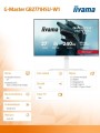 IIYAMA Monitor 27 cali GB2771HSU-W1 0.4ms,Fast IPS, HAS (150) PIVOT,        1xUSB 3.2, 1xUSB C, 240Hz, DP, 2xHDMI,Adaptive G-SYNC - 1920 x 1080 @48-24