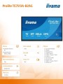 IIYAMA Monitor interaktywny 75 cali TE7513A-B2AG INFRARED,40pkt,IPS,4K,7H,500cd/m2,      WiFi,USB, ANDROID 14, Google EDLA,2x20W, UCHWYT ŚCIENNY