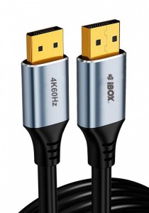 iBOX Kabel DisplayPort 4k60Hz złota wtyczka 2m