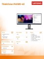 Lenovo Monitor 39.7 cala ThinkVision P40WD-40 64B4YAT1EU
