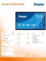 IIYAMA Monitor interaktywny 75 cali TE7515A-B2AG, VA,4K,40pkt,550cd,DeepContrast-IR+,    HDMI x2,DP,USB-C, 2 x 20W, OPS Slot x1, 5xUSB, 2xRJ45,8-Array