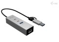 i-tec Hub metalowy USB-C/USB-A 3 2x USB-C/1x USB-A / 2.5GLAN