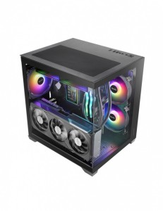 TACENS Obudowa MARS MC-VIEW3 Czarna mATX 3xARGB