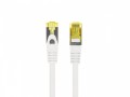 Lanberg Patchcord kat.6a s/ftp lszh cu 0.5m biały fluke passed