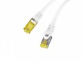 Lanberg Patchcord kat.6a s/ftp lszh cu 0.5m biały fluke passed