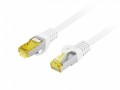 Lanberg Patchcord kat.6a s/ftp lszh cu 0.5m biały fluke passed
