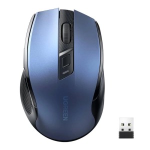 Ugreen Mysz bezprzewodowa silent click MU006 - niebieska