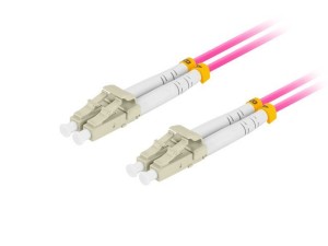 Lanberg Patchcord światłowodowy Mm Lc/Upc-Lc/Upc Duplex 3.0mm 2m fioletowy