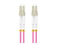 Lanberg Patchcord światłowodowy Mm Lc/Upc-Lc/Upc Duplex 3.0mm 5m fioletowy
