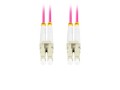 Lanberg Patchcord światłowodowy Mm Lc/Upc-Lc/Upc Duplex 3.0mm 5m fioletowy