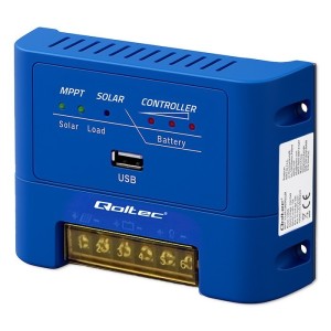 Qoltec Solarny regulator ładowania MPPT 15A | 12V/24V | LiFePO4