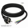 Qoltec Kabel zasilający SCHUKO CEE 7/7 (E/F) | miedź Cu | odizolowany lutowany | 3x1.5mm2 | 1.8m