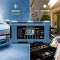 Qoltec Ładowarka 12V 6A | Prostownik z funkcją naprawy | AGM GEL LiFePO4