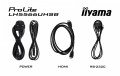 IIYAMA Monitor profesjonalny 55 cali LH5566UHSB-B1AG 4K, VA, A14, 800cd, 5000:1, 6,5ms,    2xHDMI, USB-C, RJ45, 2xUSB, 2x10W, WiFi, iiSignage2 4/32GB