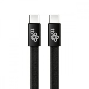 TB Kabel USB C - USB C 1m płaski czarny