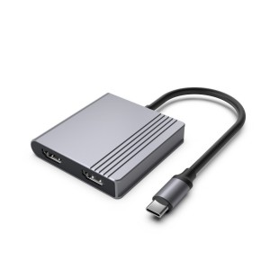 Gembird Adapter USB Type-C 3 w 1 (port USB + HDMI + PD), gwiezdna szarość