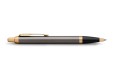 Parker IM Core Grey GT 2214613 – elegancki szary długopis automatyczny ze złotymi detalami, wkładem QuinkFlow i pudełkiem Parker.