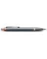 Parker IM Rituals Turquoise Slate 2235424 – elegancki szaroniebieski długopis automatyczny z detalami Pink Gold