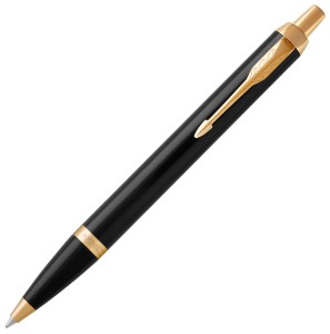 Zestaw Parker IM Core Black GT – długopis 1931666 + pióro wieczne 1931645 + etui Pagani w pudełku podarunkowym XCM