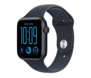 Apple Smartwatch Watch SE 3 GPS, koperta 40mm z aluminium w kolorze północy, pasek sportowy w kolorze granatowym - rozmiar M/L