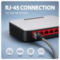 AXAGON ADE-AM50 USB-A Gigabit Ethernet adapter z zintegrowanym kablem sieciowym CAT6 RJ-45 5 m