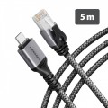 AXAGON ADE-CM50 USB-C Gigabit Ethernet adapter z zintegrowanym kablem sieciowym CAT6 RJ-45 5 m