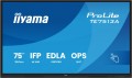 IIYAMA Monitor 75 cali TE7513A-B3AG INFRARED, 40pkt, IPS, 4K, 500cd, 1200:1, WiFi, USB, ANDROID 14, Google EDLA, 2x20W, uchwyt ścienny