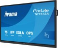 IIYAMA Monitor 75 cali TE7513A-B3AG INFRARED, 40pkt, IPS, 4K, 500cd, 1200:1, WiFi, USB, ANDROID 14, Google EDLA, 2x20W, uchwyt ścienny